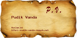 Pudik Vanda névjegykártya